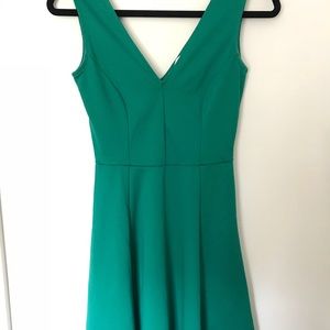 Emerald Low cut Skater Dress